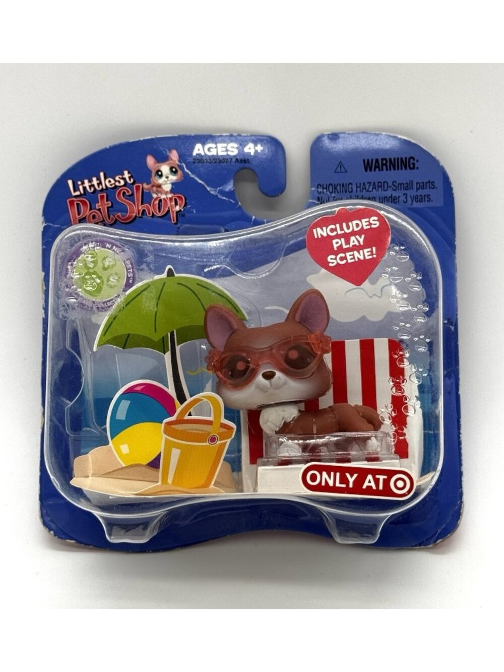 Littlest Pet Shop NIB # 317 Target Exclusive Corgi Dog Damages Box